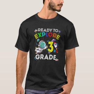Space Dino Dinosaur Astronaut Ready To Explore 3rd T-Shirt