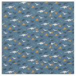 Space Dinosaur Pattern Fabric