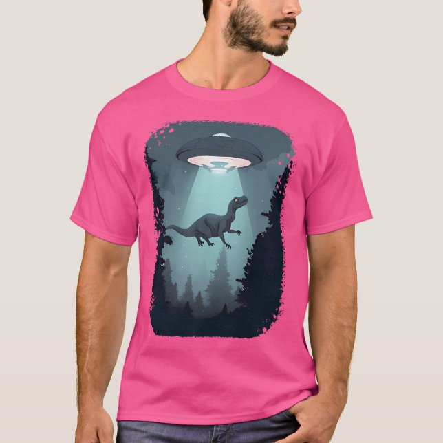 Space Dinosaur Ufo T-Shirt (Front)