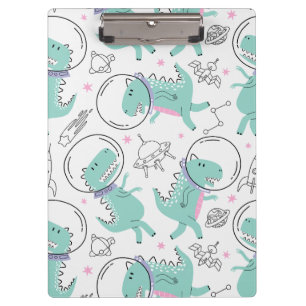Space Dinosaurs, Cute Dinosaurs, Space Ship, Stars Clipboard