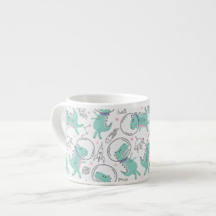 Space Dinosaurs, Cute Dinosaurs, Space Ship, Stars Espresso Cup