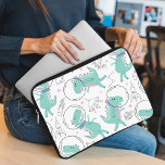 Space Dinosaurs, Cute Dinosaurs, Space Ship, Stars Laptop Sleeve<br><div class="desc">Cute,  fun and adorable pattern with space dinosaurs. Modern and trendy gift,  perfect for the dinosaur lover in your life.</div>