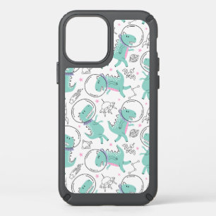Space Dinosaurs, Cute Dinosaurs, Space Ship, Stars Speck iPhone 12 Case