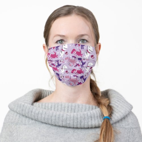 Space Dinosaurs Cute Dinosaurs Stars Space Ship Adult Cloth Face Mask