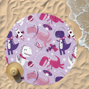 Space Dinosaurs, Cute Dinosaurs, Stars, Space Ship Beach Towel
