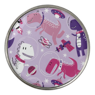 Space Dinosaurs, Cute Dinosaurs, Stars, Space Ship Golf Ball Marker