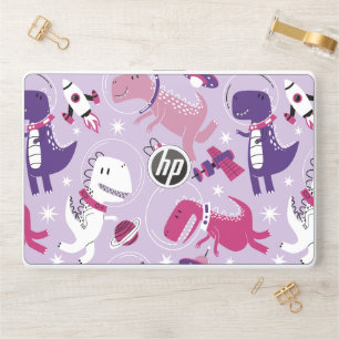 Space Dinosaurs, Cute Dinosaurs, Stars, Space Ship HP Laptop Skin