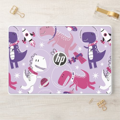 Space Dinosaurs Cute Dinosaurs Stars Space Ship HP Laptop Skin