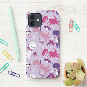 Space Dinosaurs, Cute Dinosaurs, Stars, Space Ship iPhone 12 Case
