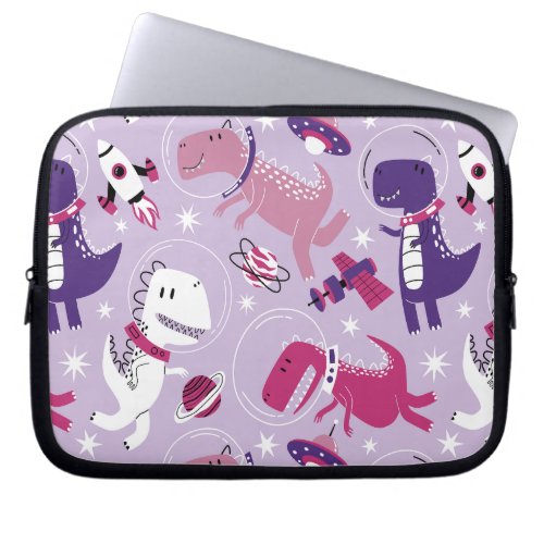 Space Dinosaurs Cute Dinosaurs Stars Space Ship Laptop Sleeve