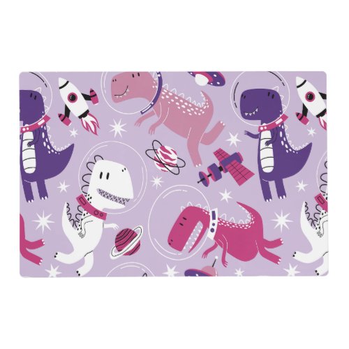 Space Dinosaurs Cute Dinosaurs Stars Space Ship Placemat