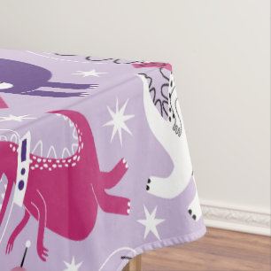 Space Dinosaurs, Cute Dinosaurs, Stars, Space Ship Tablecloth