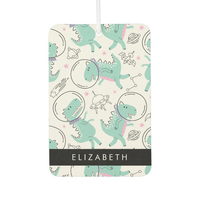 Space Dinosaurs, Cute Dinosaurs, Stars, Your Name Air Freshener (Front)