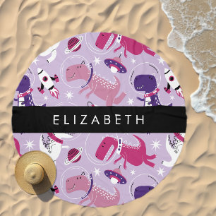 Space Dinosaurs, Cute Dinosaurs, Stars, Your Name Beach Towel