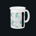 Space Dinosaurs, Cute Dinosaurs, Stars, Your Name Beverage Pitcher<br><div class="desc">Cute,  fun and adorable pattern with space dinosaurs. Modern and trendy gift,  perfect for the dinosaur lover in your life. Personalize by adding your name,  nickname,  monogram or initials.</div>