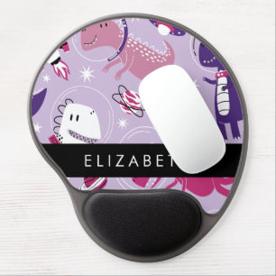 Space Dinosaurs, Cute Dinosaurs, Stars, Your Name Gel Mouse Pad