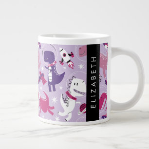 Space Dinosaurs, Cute Dinosaurs, Stars, Your Name Giant Coffee Mug