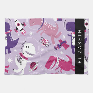 Space Dinosaurs, Cute Dinosaurs, Stars, Your Name Kitchen Towel