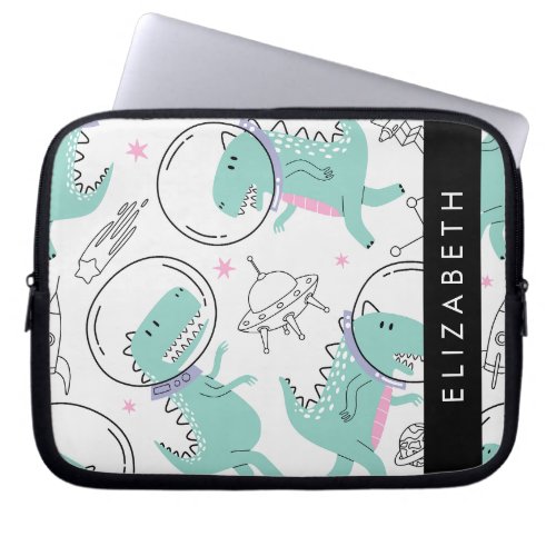 Space Dinosaurs Cute Dinosaurs Stars Your Name Laptop Sleeve