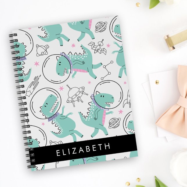 Space Dinosaurs, Cute Dinosaurs, Stars, Your Name Notebook (Creator Uploaded)