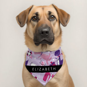 Space Dinosaurs, Cute Dinosaurs, Stars, Your Name Pet Bandana Collar