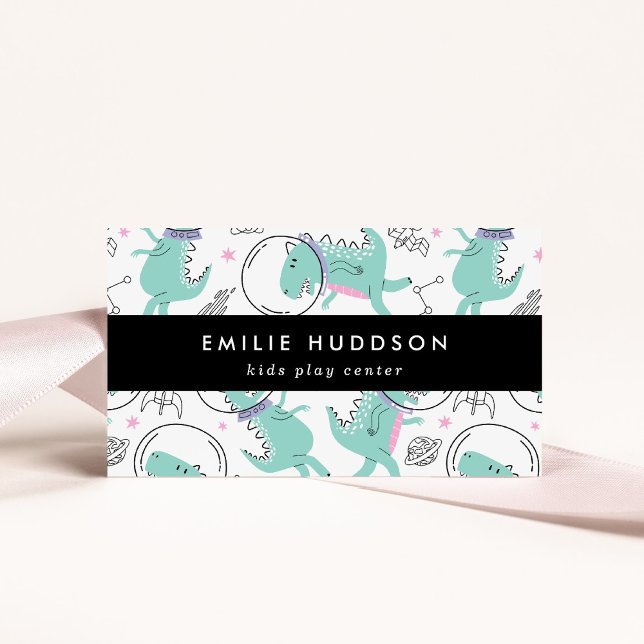 Space Dinosaurs, Kids Play Center, Activity Center Business Card (Creator Uploaded)