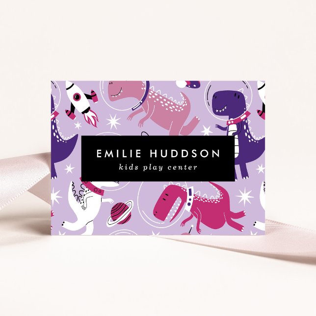 Space Dinosaurs, Kids Play Center, Activity Center Business Card (Creator Uploaded)