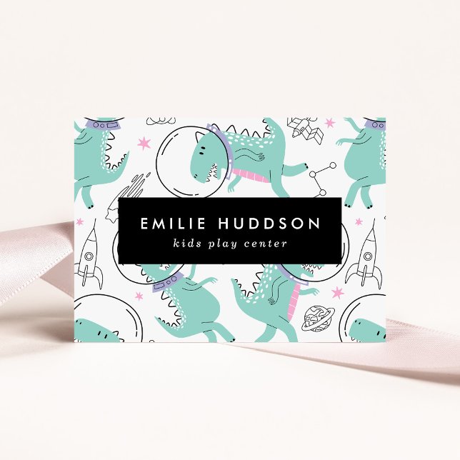 Space Dinosaurs, Kids Play Center, Activity Center Business Card (Creator Uploaded)