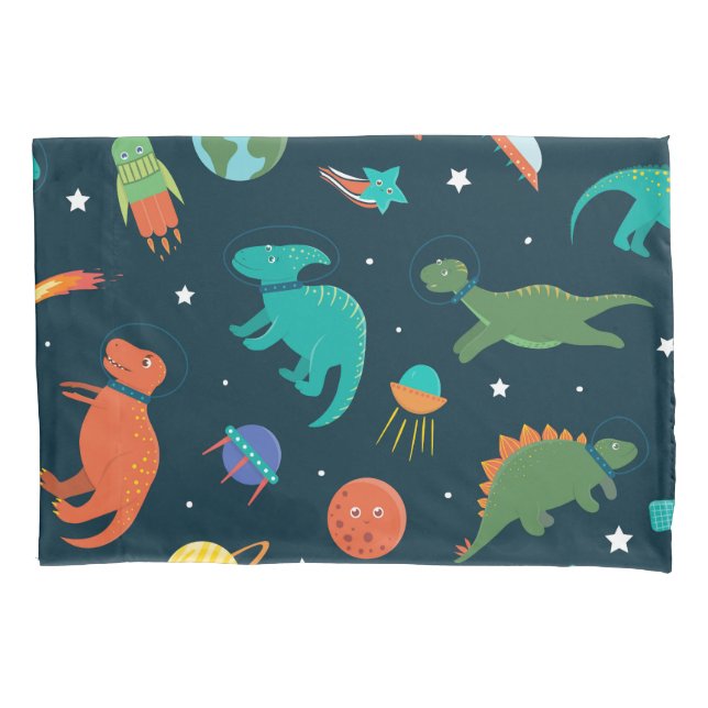 Space Dinosaurs Pillow Case (Front)