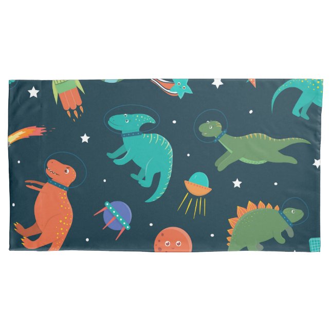 Space Dinosaurs Pillow Case (Front)