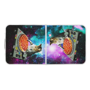 Space dj cat pizza beer pong table