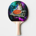 Space Dj Cat Pizza Ping Pong Paddle at Zazzle