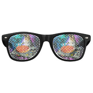 Space dj cat pizza retro sunglasses