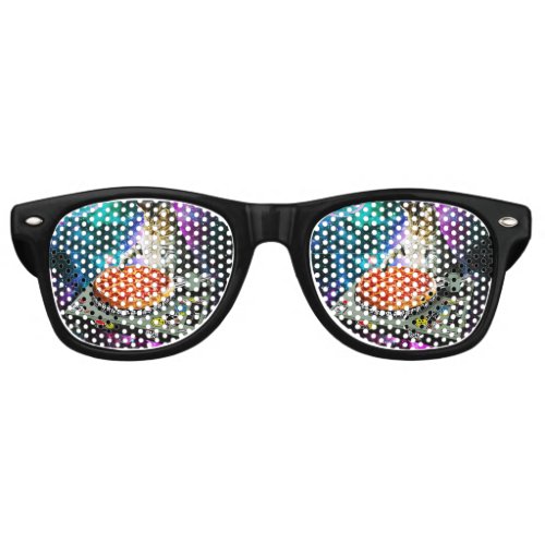 Space dj cat pizza retro sunglasses