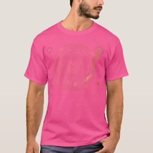 Space Dj Print - Solar System Retro Turntable Edm T-Shirt