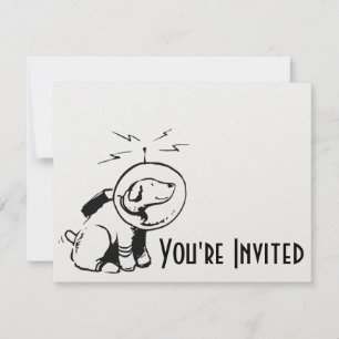 Space Dog Invitation