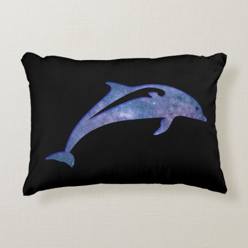 Space Dolphin Accent Pillow