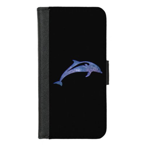 Space Dolphin iPhone 87 Wallet Case