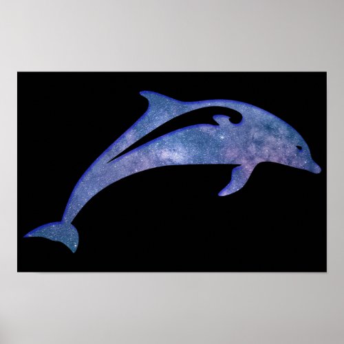 Space Dolphin Poster