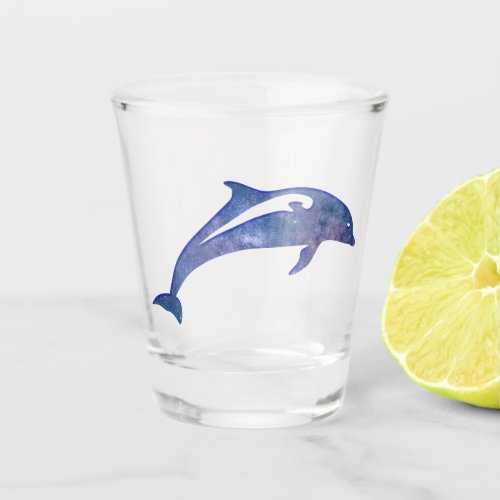 Space Dolphin Shot Glass