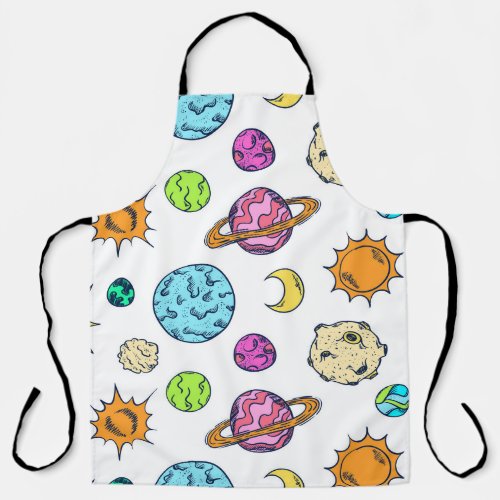 Space Doodles Cosmic Background Apron