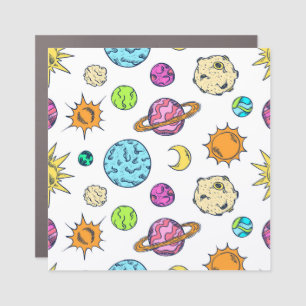 Space Doodles Cosmic Background Car Magnet