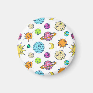 Space Doodles Cosmic Background Magnet