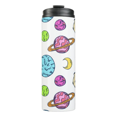 Space Doodles Cosmic Background Thermal Tumbler
