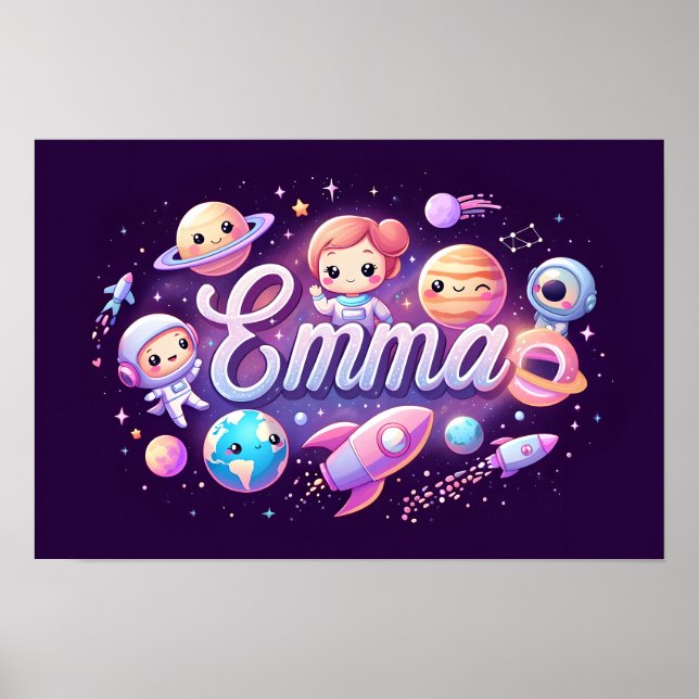 Space Dreams Emma Wall Art (Front)
