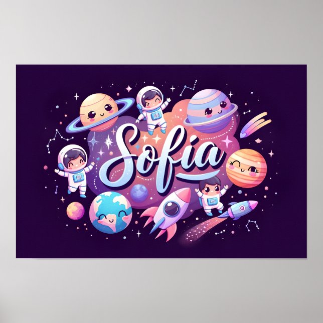 Space Dreams Sofia Wall Art (Front)