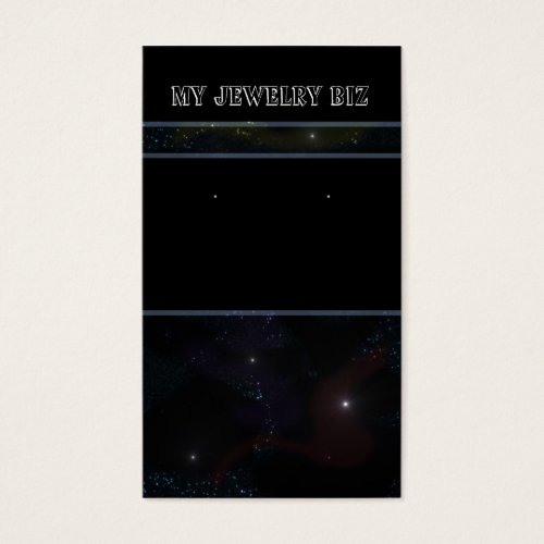 Space Earring Cards Business Card Template