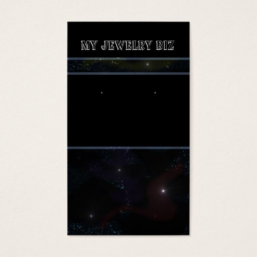 Customizable Space Earring Cards Business Card Template