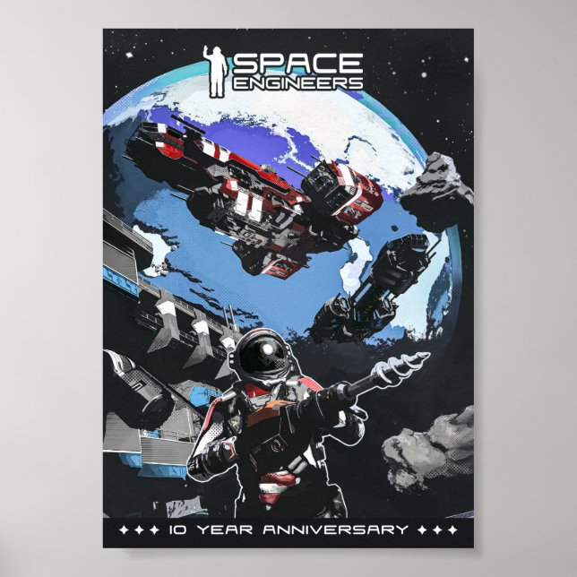 Space Engineers 10 Year Anniversary Poster (Front)