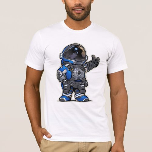 Space Engineers Cartoon Tshirt _ Blue